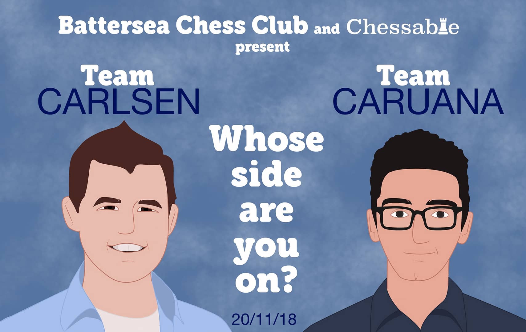 7 masters CONFIRMED + £700 prize pot: Our Carlsen V Caruana night with Chessable