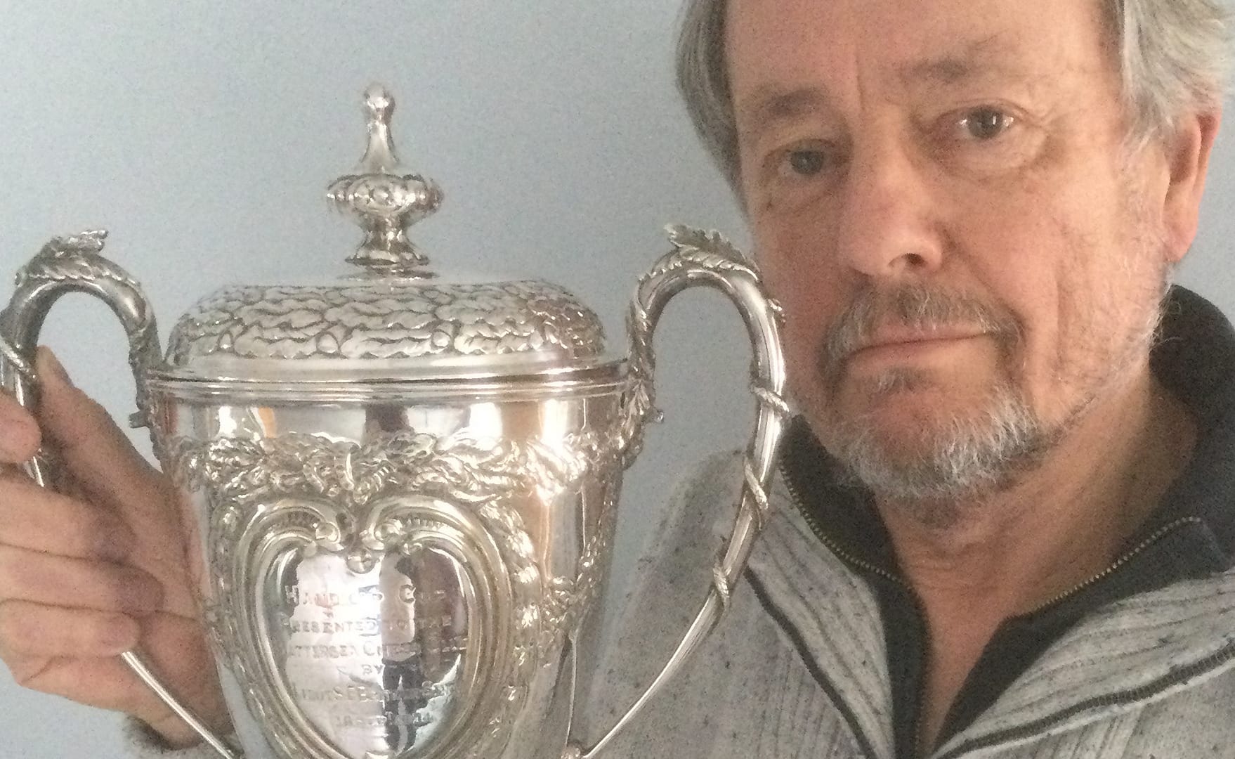 Alan Palmer, with the Handicap Cup