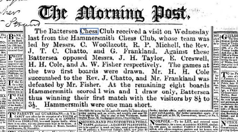 Battersea in the Morning Post, February 4, 1895